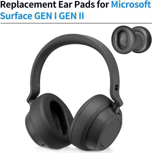 Alt view image 2 of 5 - Ear Pads Replacement Compatible with Microsoft Surface GEN I Headphone earpads Ear Pads for Microsoft Surface GEN II Ear Cushions Cups (Black)