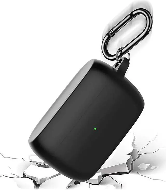 Alt view image 4 of 5 - SaharaCase Silicone Case for Jabra Elite 3 Headphones (2021) [Rugged] Full Body Protection Antislip Grip Slim with Keychain - Black