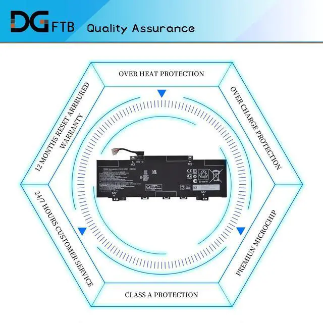 Alt view image 5 of 5 - DGFTB PC03XL Laptop Battery Replacement for HP Pavilion x360 14 Convertible PC 14-DW 14-DY 14-DH 14-BA 14-CD 14-EK 15-ER HSTNN-OB1W M24421-271 M24421-AC1 M24648-005 (11.55V 43.3Wh/3560mAh)