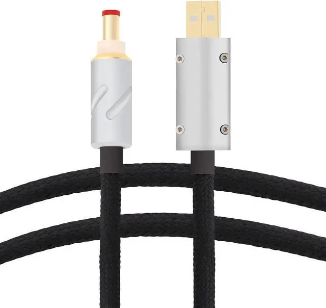 Main image of Monosaudio 14AWG USB to DC Power Cable 24K Gold Plated USB to 2.5mm DC Plug Audio Cable OCC Copper Silver Plated Audiophile DC Cable Linear USB Charger Cord- Fast Charging2M/6.6Ft