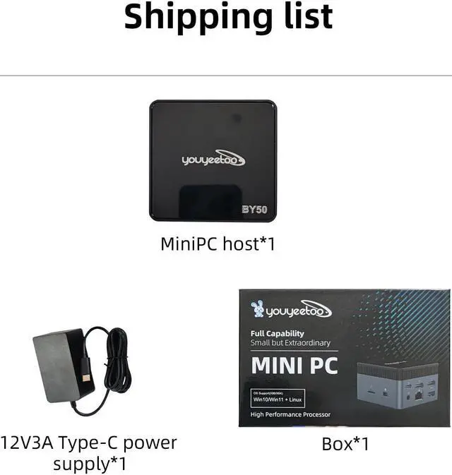 Alt view image 2 of 5 - youyeetoo Mini PC,11th Gen 10nm N5105 Portable Tiny Computer Intel, 8GB RAM 128GB mSATA SSD Mini Desktop Computer, Micro Computer with Dual HDMI 4K, WiFi 5, BT4.2, Slient Cooling Fans
