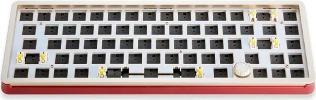Main image of DRAOZA Gasket Aluminum Alloy Custom Keyboard Compact 65% Keyboard with Knob, DIY Mechanical Keyboard Kit, Hotswap,Aluminum Alloy Shell,Metal Positioning Plate,Sound Insulation Mat,Silicone PadRed