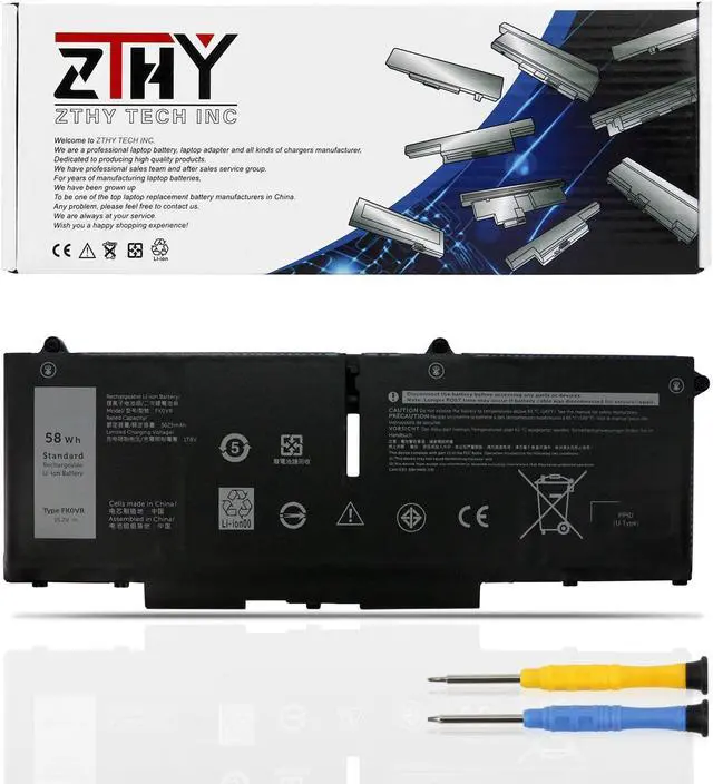 Main image of ZTHY 58Wh FK0VR Laptop Battery Replacement for Dell Latitude 5330 7330 7430 7530 Latitude 5330 2-in-1/7330 2-in-1/7430 2-in-1 P133G P134G P135G P136G P110F P138G P139G FKOVR 8H6WD 51R71 15.2V 4-Cell