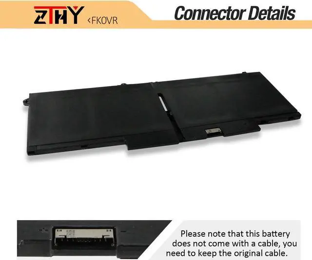 Alt view image 5 of 5 - ZTHY 58Wh FK0VR Laptop Battery Replacement for Dell Latitude 5330 7330 7430 7530 Latitude 5330 2-in-1/7330 2-in-1/7430 2-in-1 P133G P134G P135G P136G P110F P138G P139G FKOVR 8H6WD 51R71 15.2V 4-Cell