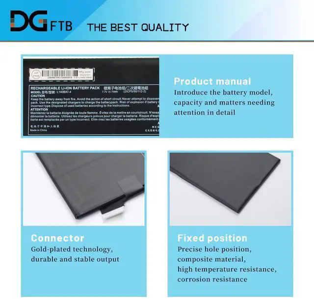 Alt view image 2 of 5 - L140BAT-4 6-87-L140S-72B01 Laptop Battery for Lemp9 System76 Darter Pro 2020 2021 2022 L140CU L141CU L140MU L141MU Hyperbook L14 Ultra Schenker VIA 14 Late 2020 Work 17 E21 E22 Tiger Lake System76