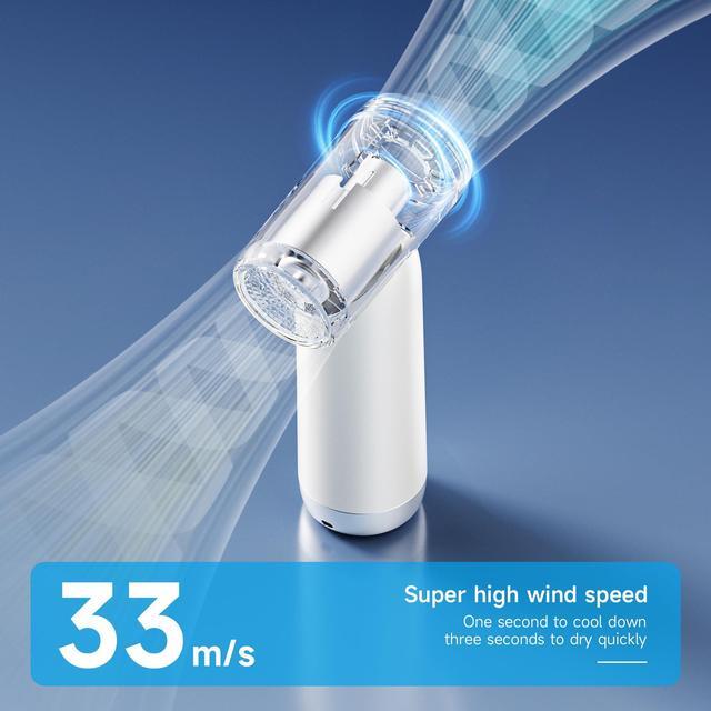 Alt view image 5 of 5 - Electric Air Duster,Air Blower,110000RPM Portable Hand Held Duster, Replacement for Compressed Canned Air Duster Eco-Friendly,33m/s Wind Speed Violent Jet Fan for Dusting, Cleaning,Rechargeable,White