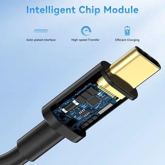 Alt view image 2 of 5 - USB A to USB C Cable 10FT (10 Pack), Type C Fast Charging Cord, 20V/3A 60W(MAX) Charger Compatible with Samsung S21 S20 S10 S9 S8, Note 10/9/8, Google Pixel, LG G5/6/7, Moto Z, HTC, Lumia 950