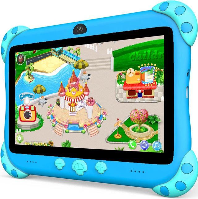 Main image of YINOCHE 7 inch Kids Tablet with Case, WiFi, Android Toddler Tablet, 32GB Storage, Dual Camera, Shockproof Case, Parental Control Tablets Support Netflix YouTube for Toddlers (Green)