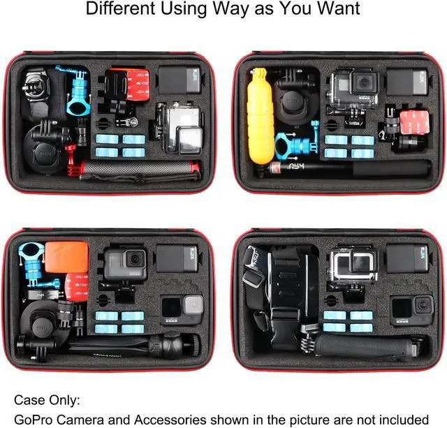 Alt view image 3 of 5 - HSU Large Carrying Case and Aluminum Alloy Basic Adapter Grab Bag for GoPro