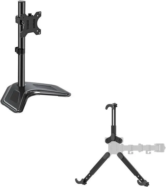 Main image of Single Monitor Stands Fits 13-32 inch/17.6 lbs Screen, Free Standing Computer Monitor Mount and Universal Non-VESA Monitor Mount Adapter