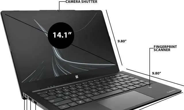 Alt view image 3 of 3 - Gateway 14.1" Ultra Slim Notebook, FHD Touchscreen, Intel Core i7-1255U, 8GB RAM, 512GB SSD, Fingerprint Scanner, Tuned by THX Audio, 2MP Camera, HDMI, Windows 11, Black