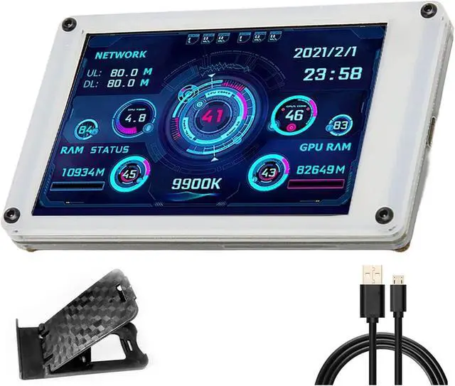 Main image of Acogedor 3.5 Inch IPS USB Mini Screen, Computer Temp Monitor, PC CPU GPU RAM HDD Data Monitor, PC Sensor Panel Display, with Visual Theme Editor
