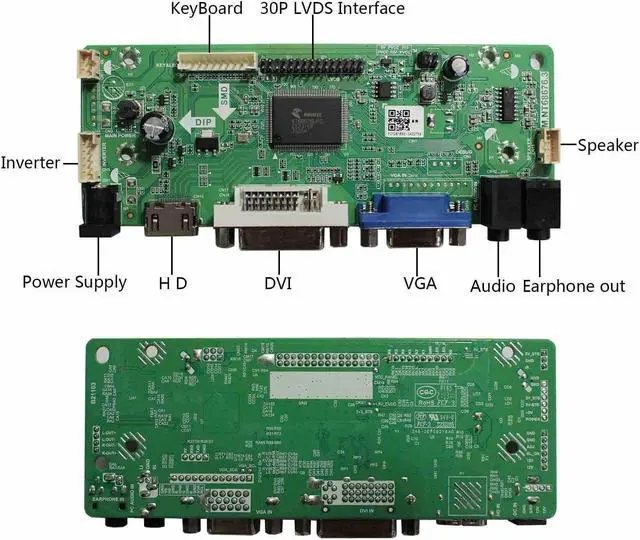 Alt view image 3 of 5 - FanyiTek DVI VGA Audio Controlller Kit for 15" 1024x768 2Pin 4CCFL Backlight 20Pin LVDS LCD Screen LTM150XH LTA150B850F LQ150X1LW71N LQ150X1LW73