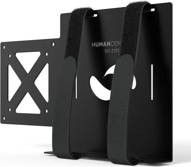Main image of HumanCentric Universal Small Device VESA Mount for VESA Arms, Adjustable Strap Mount for Small Computers and Other Electronic Devices, Mounts On The Back of a Computer Monitor Using VESA Arm