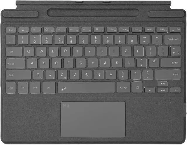 Main image of Rii Surface Pro Type Cover,Ultra-Slim Portable Bluetooth Wireless Keyboard with Touchpad,7 Color Backlit,Compatible with Surface Pro 8/Pro 9/Pro X Only,Grey