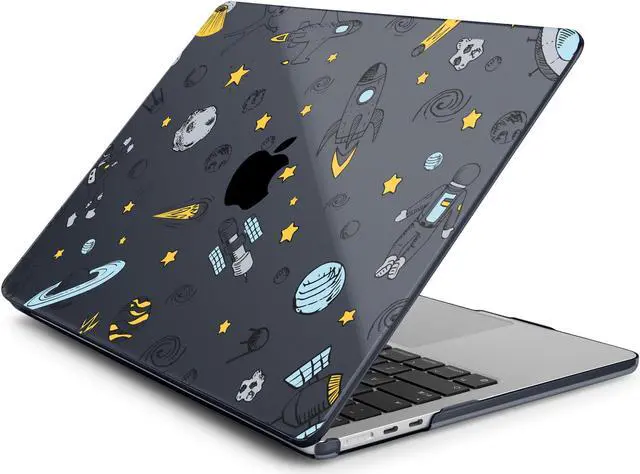 Alt view image 3 of 5 - Batianda Premium Case for New MacBook Air 15 inch 2025 2024 2023 with M4 M3 M2 Chip, Designed Protective Plastic Black Hardshell & Keyboard Cover & Screen Protector, Hand Drawn Space