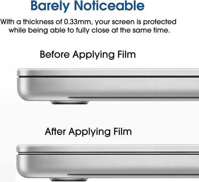 Alt view image 3 of 5 - amFilm Designed for MacBook Air 15-Inch (M4 Chip/M3 Chip/M2 Chip, 2023-2025 Released) Tempered Glass Screen Protector [Zero Bubbles][9H Hardness][ Anti-Scratch][ Anti-Fingerprint], 1 Pack