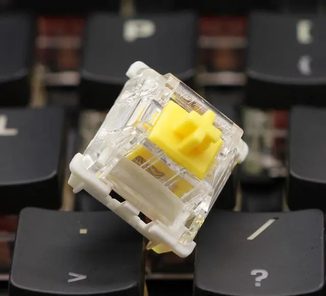 Alt view image 4 of 5 - Gateron 105Pcs Pre lubed G pro V3.0 MX Mechanical Gaming Keyboard Split Tactile 50gf Switches,POM Stem Linear RGB SMD Switches 3 pin (Yellow)