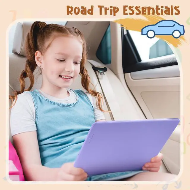 Alt view image 5 of 5 - LCD Writing Tablet for Kids, Kidopire 15 Inch Large Screen Doodle Board, Colorful Drawing Writing Board Tablet Kids Age 3-12+ Birthday Erasable Drawing Pad Message Practice Note Learning Toys, Purple