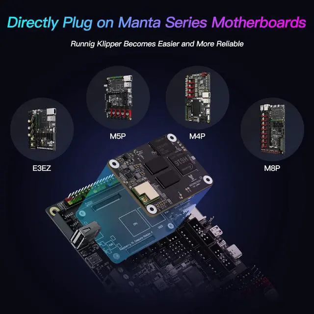 Alt view image 5 of 5 - BIGTREETECH CB1 eMMC Core Control Board for 3D Printers to Run Klipper, 32GB ROM, 1GB DDR3 RAM, 100M Ethernet, 100M WiFi, As CM4 Compatible with Rasp-Berry Pi4, BTT Pi4B, Manta E3EZ M8P M4P M5P