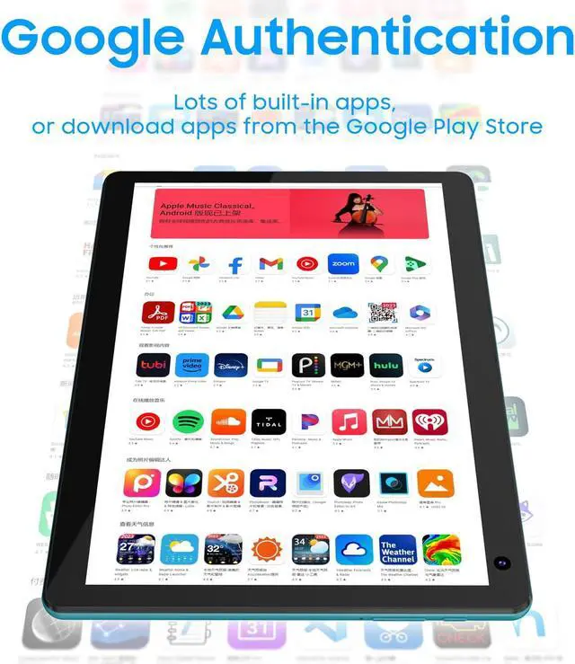 Alt view image 2 of 5 - COOPERS Tablet 10 inch, Android 14 Tablet, 32GB ROM 1TB Expand Computer Tablets, Quad Core Processor 6000mAh Battery, 1280x800 IPS Touch Screen, 2+8MP Dual HD Camera, Bluetooth WiFi Tablets PC