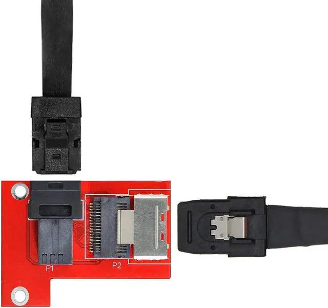 Alt view image 3 of 5 - CY PCI-Express 4.0 Mini SAS SFF-8087 to SAS HD SFF-8643 PCBA Female Adapter with Bracket