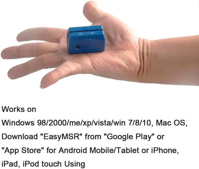 Alt view image 3 of 4 - MINIDX5 Bluetooth Portable Card Reader transfers Data to MSR605X MSRX6 MSRX6BT (MINIDX5)