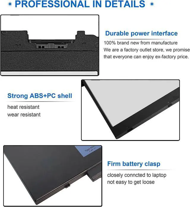 Alt view image 4 of 5 - Wymisnit 68Wh 4GVMP C5GV2 0X77XY Battery for Dell Latitude 5500 5400 Precision 3540 Inspiron 7590 7591 7791 2-in-1 P84F P84F001 P42E P42E001 P98G001 P80F P80F001 RF7WM X77XY W8GMW 9JRYT H82T6
