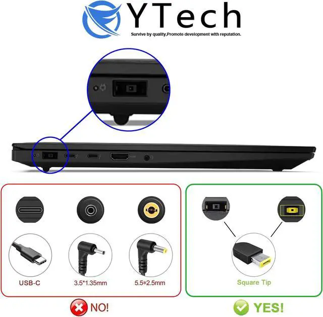 Alt view image 2 of 5 - 170W 20V 8.5A ThinkPad Charger for Lenovo ThinkPad E440 W540 W550S P50 P51 P52 P53 P70 P71 P73 T540P P15 P17 P15v P15g T15g T15p P1 X1 PA-1171-71 ADL170NLC2A ADL170NLC3A 01FR043 45N0370 45N0369