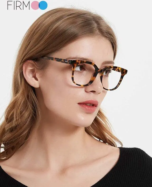 Alt view image 2 of 5 - Firmoo Oversized Blue Light Blocking Reading Glasses 1.5, Tortoise Pattern Vintage Computer Readers Glasses for Women/Men