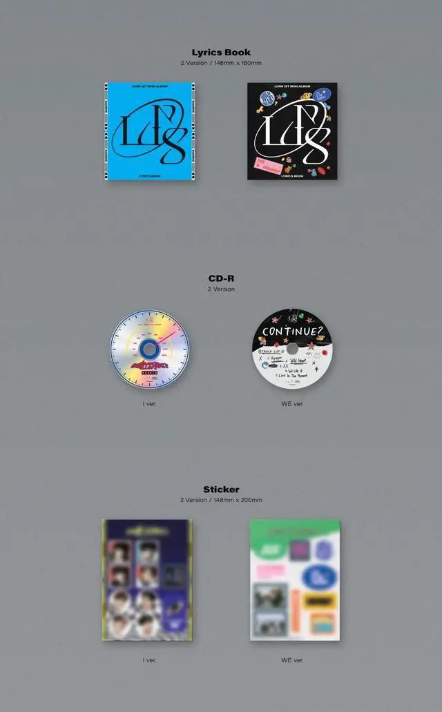 Alt view image 3 of 4 - LUN8 - CONTINUE? (1st Mini Album) CD+Folded Poster (2 ver. SET/CD Only, No Poster)