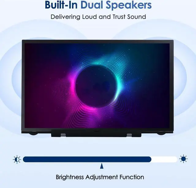 Alt view image 3 of 5 - HMTECH 7'' Raspberry Pi Screen, 800x480 HDMI Small Monitor with Dual-Speaker, LCD Screen Display for Raspberry Pi 4/3/2/Zero/B/B+ Win11/10/8/7 (Non-Touch)