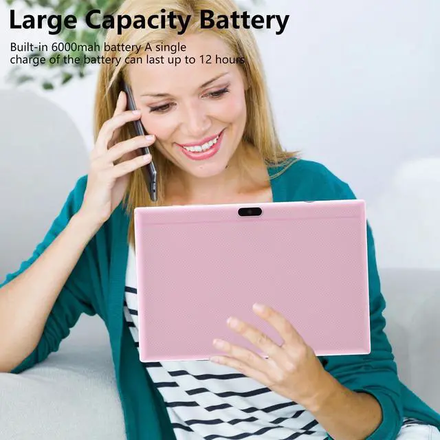 Alt view image 4 of 5 - IWEGGO Android 14 Tablet, 10 Inch Tablet 8GB RAM 64GB ROM Storage 1TB Expand, Quad-core 1.8Ghz Processor Tablet, 8MP Camera, 6000mAh Battery, 1280 * 800 IPS HD Touch Screen, 5G Wifi6 BT 5.0 Tablet