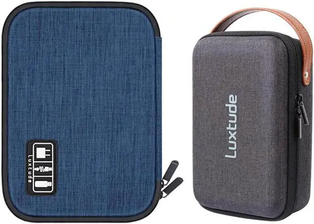 Main image of Luxtude Compact Electronics Organizer, Hard Carrying Case for Electronics, Charger Storage, Cord Storage