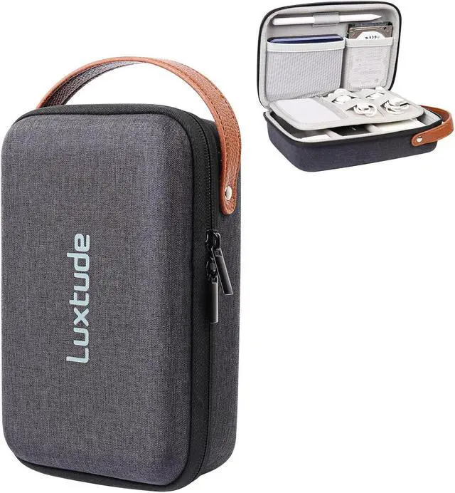Alt view image 2 of 5 - Luxtude Large Electronics Organizer, Hard Carrying Case for Electronics, Charger Storage, Cord Storage