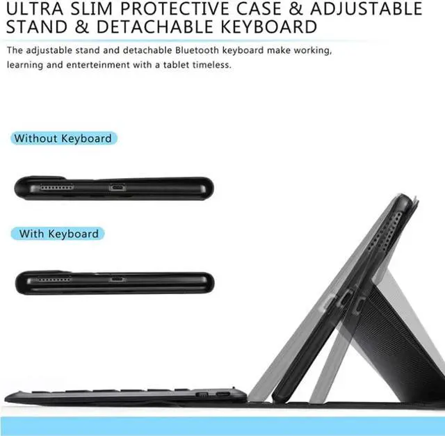 Alt view image 3 of 5 - QYiiD Touchpad Keyboard Case for Lenovo Tab P11 Pro 11.5" 2020 (TB-J706F / TB-J706L) with Pencil Holder, 7 Colors Backlight Magnetic Detachable Wireless Keyboard Auto Sleep/Wake Smart Cover, Black