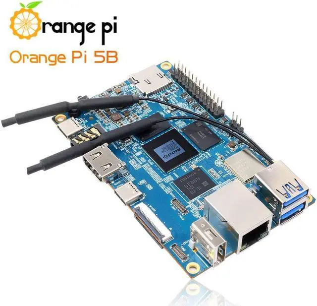 Alt view image 2 of 5 - Orange Pi 5B 4GB with 32GB eMMC Rockchip RK3588S 8 Core 64 Bit Wi-Fi6, BT5.0 Single Board Computer, 2.4GHz Frequency Open Source Development Board Run Orange Pi OS,Android,Debian,Ubuntu (Pi 5B 4G32G)
