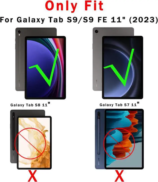 Alt view image 2 of 5 - for Samsung Galaxy Tab S10 FE/S9 FE 10.9"/S9 11" Keyboard Case: 3 Zone 7 Colors Backlit Trackpad Keyboard for Samsung 11-inch S9 Tablet - Detachable Wireless Key Board Tablet Cover with Pen Holder