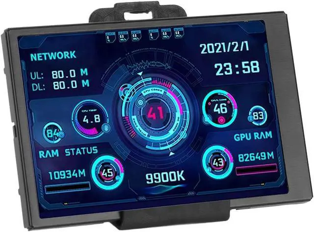 Main image of SYH&AQYE 3.5in IPS USB Mini Screen, PC Sensor Panel, Data Monitor Display Computer Temp Monitor with 360° Rotation Type C Sub Screen for Computer Case Key Words