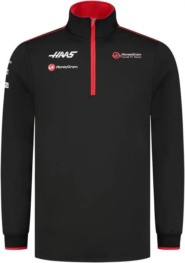 Main image of CMC Motorsports Haas Racing F1 2023 Team Fitted 1/4 Zip Sweater Black