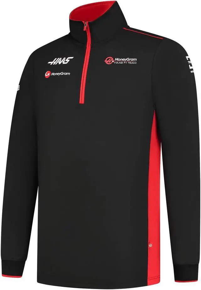 Alt view image 5 of 5 - CMC Motorsports Haas Racing F1 2023 Team Fitted 1/4 Zip Sweater Black