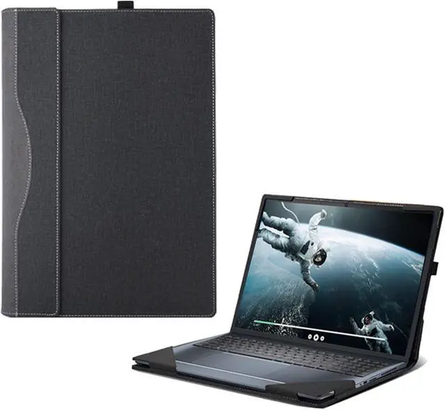 Main image of VEVOOD Laptop Cover for Dell inspiron7640 7635 16" (5620 5625 5630 7610 7620 7630) 2-in-1 All Inclusive Drop Case 16" PU Leather Inside Pocket Cover (Dark Gray)