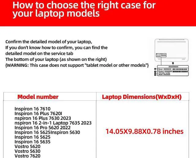 Alt view image 3 of 5 - VEVOOD Laptop Cover for Dell inspiron7640 7635 16" (5620 5625 5630 7610 7620 7630) 2-in-1 All Inclusive Drop Case 16" PU Leather Inside Pocket Cover (Dark Gray)