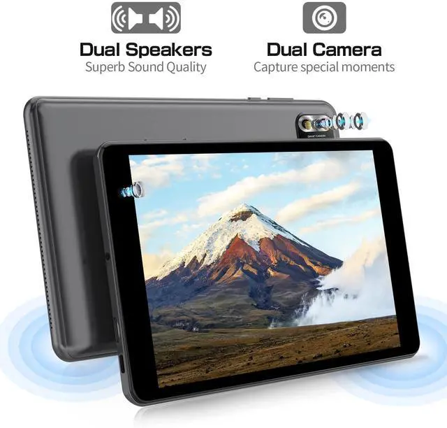 Alt view image 5 of 5 - VOLENTEX 8 inch Tablet Android 13 Tablets,Quad-Core Tablet PC,8GB RAM+64GB ROM 512GB Expand,5000mAh Battery, 2+8MP Dual Cameras, Bluetooth, 2.4G/5G WiFi Tablets(Gray)