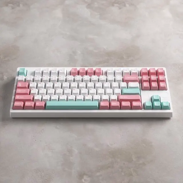 Alt view image 3 of 4 - VORTEXKEYBOARD Multix TKL, Spring(Pink), Cherry Profile Double Shot keycap, Hot swappable, programable, Supports Mac and Windows(Gateron G Pro Yellow)