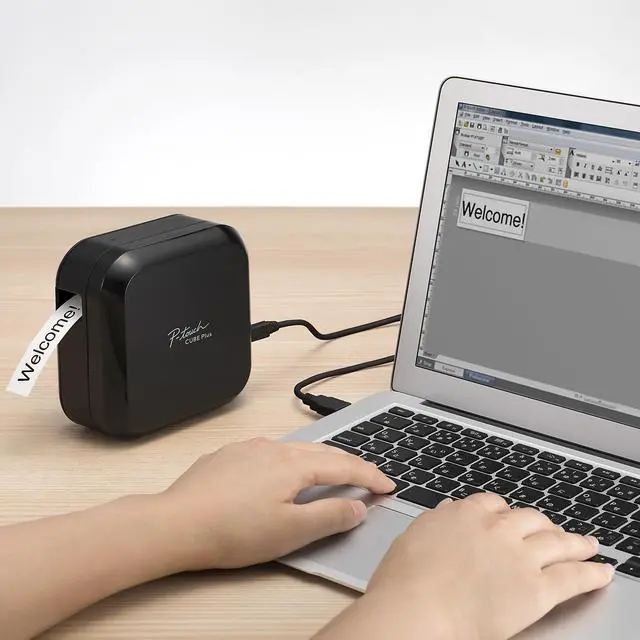 Alt view image 4 of 5 - Brother P-touch CUBE Plus Bluetooth Label Maker (PT-P710BT), white