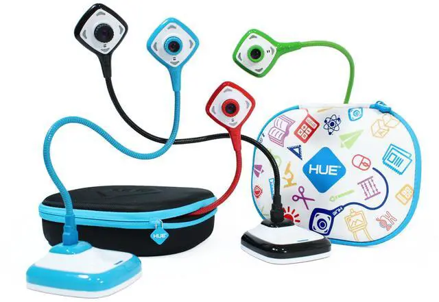 Alt view image 2 of 5 - HUE HD Pro Flexible USB 11x17 Document Camera and Classroom Visualizer for Teachers: Built-in Microphone/Lights, Windows, macOS, Chromebook Compatibility (Black Camera with Black Carry Case)