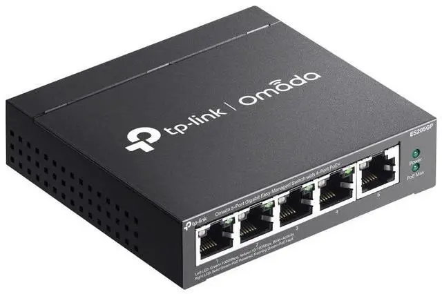 Alt view image 4 of 5 - TP-Link Omada 5-Port Gigabit Easy Managed Switch with 4-Port PoE+