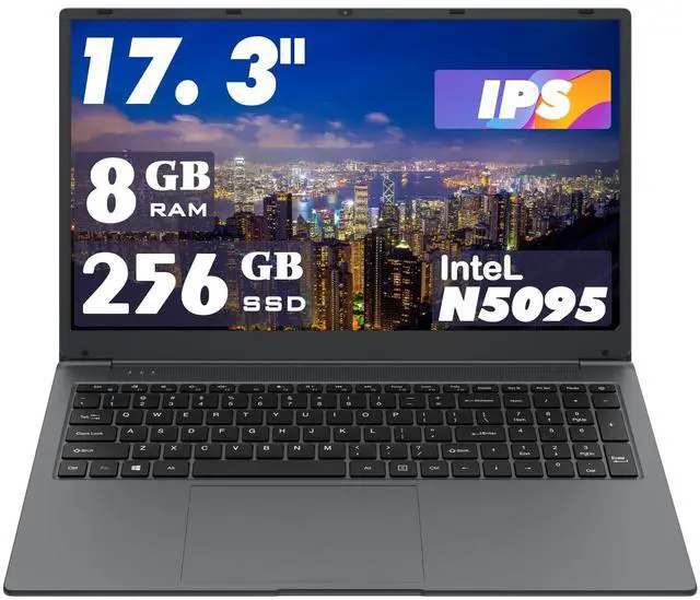 Main image of MTWZMM 17 inch Laptop, 8GB RAM 256 SSD, 17.3 Inch Laptop Computer, Celeron N5095(Up to 2.9GHz), Window 11, WiFi, USB 3.0, Webcam, for Students and Business. (DDR 8GB SSD 256GB)
