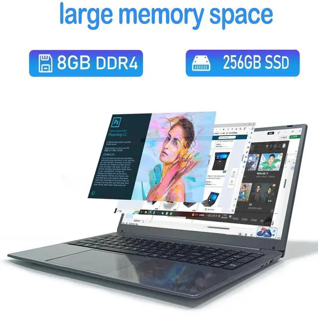 Alt view image 4 of 5 - MTWZMM 17 inch Laptop, 8GB RAM 256 SSD, 17.3 Inch Laptop Computer, Celeron N5095(Up to 2.9GHz), Window 11, WiFi, USB 3.0, Webcam, for Students and Business. (DDR 8GB SSD 256GB)